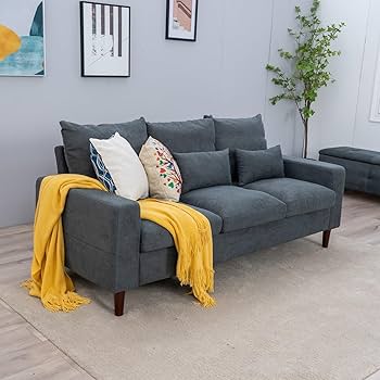 Amazon.com: Panana 3 Seat Designer Sofa Couch Linen Fabric